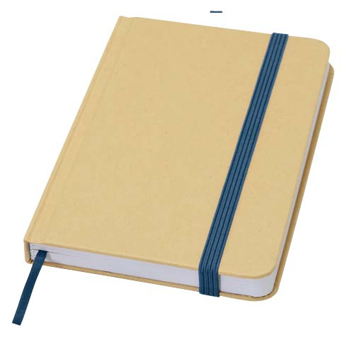 Carnet promotionnel A6 uni recyclé Reed Bleu ocean